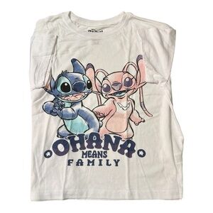 Disney Stitch & Angel “Ohana Means Family” Kids T-Shirt - Size L
